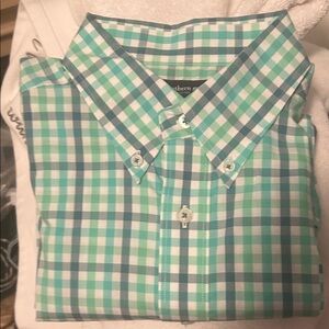 Southern Marsh Teal and White Plaid Shirt